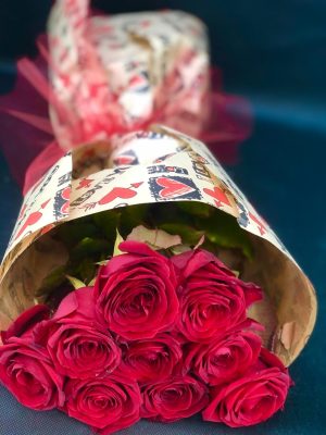 Μπουκέτο με 9 κόκκινα τριαντάφυλλα #509